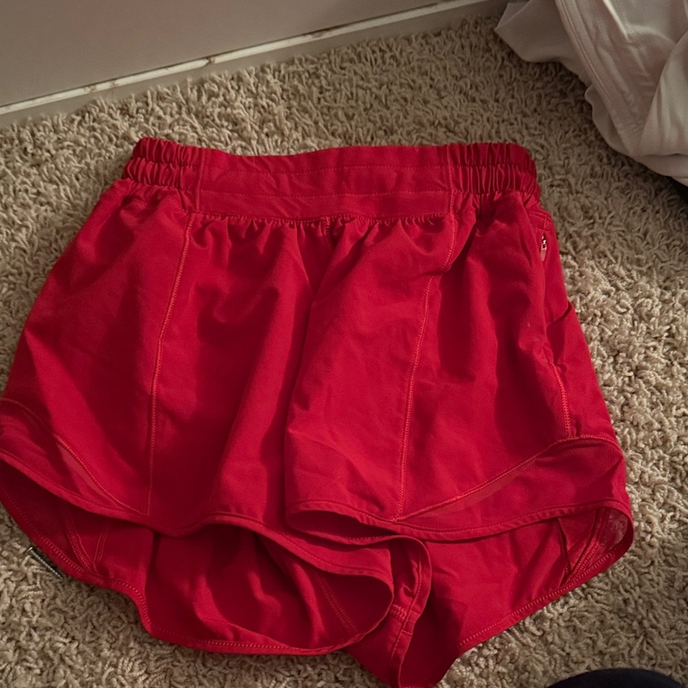 Lululemon Athletica Red Women's Athletic Shorts